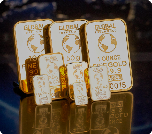 Gold bars illustration