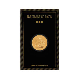 A 21-karat gold coin from BTC.